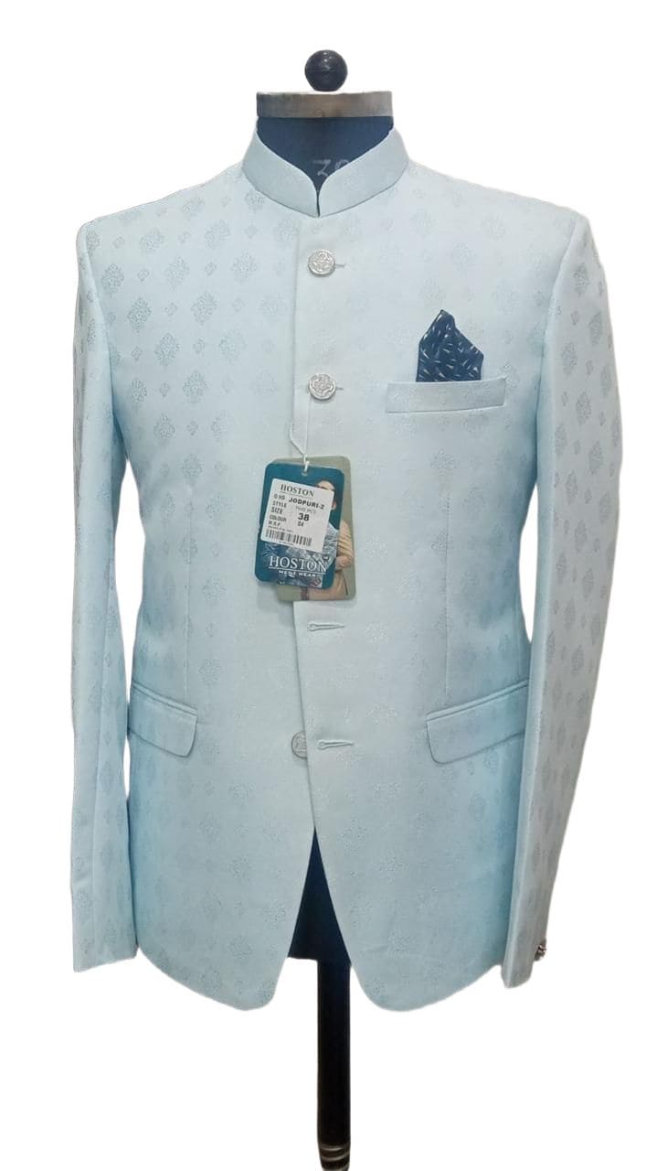 Sky blue Bandhgala