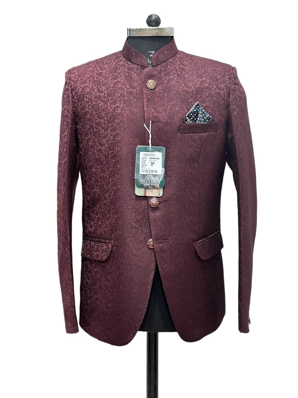 Maroon bandhgala